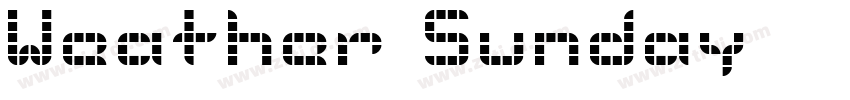 Weather Sunday   Per字体转换